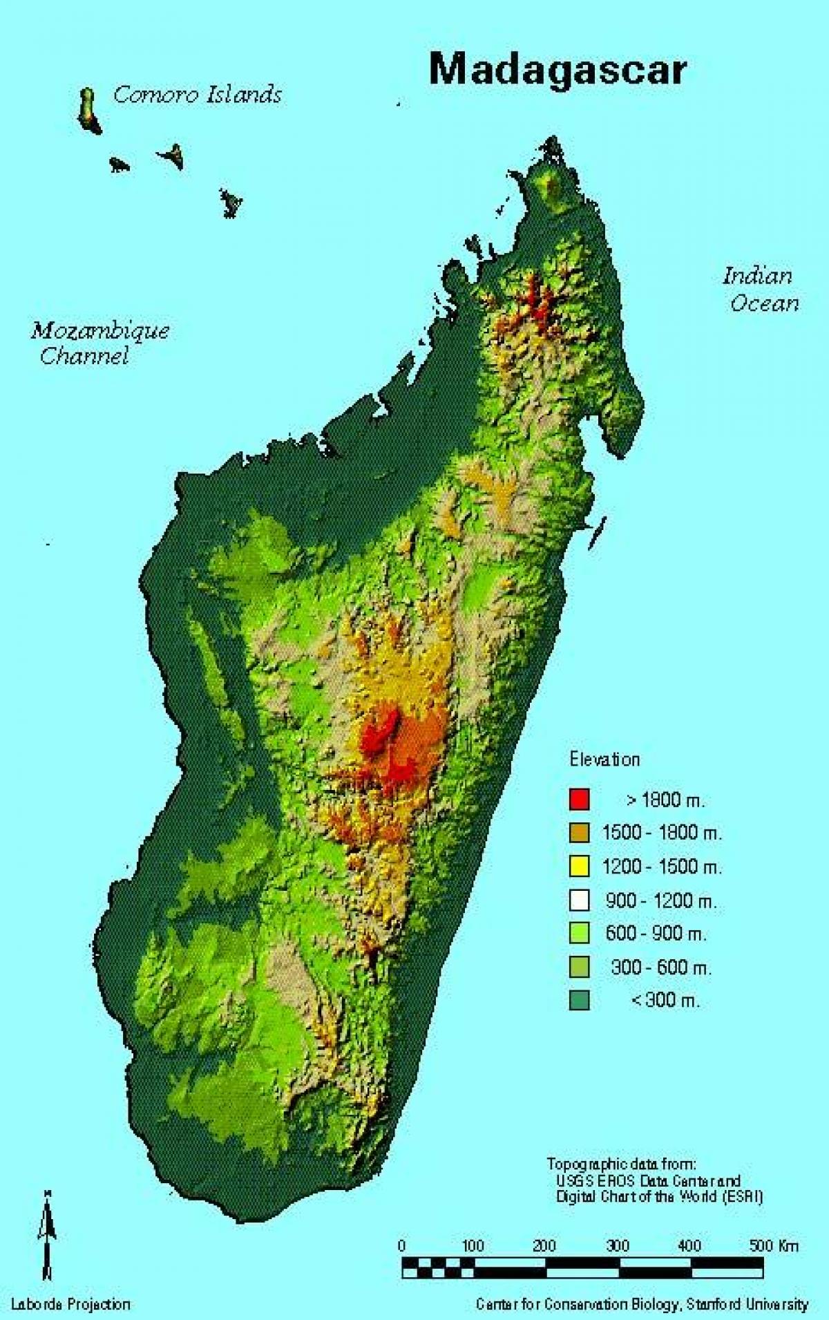 žemėlapis Madagaskaras geografija