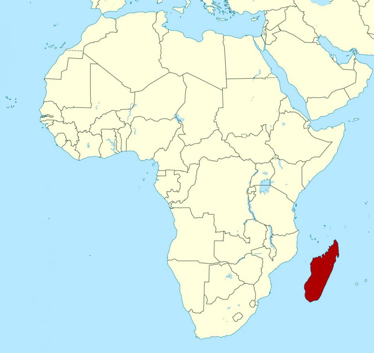 Madagaskaras afrikos žemėlapis