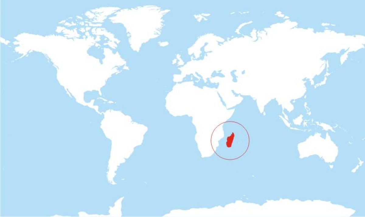 žemėlapis Madagaskaras vietą pasaulyje