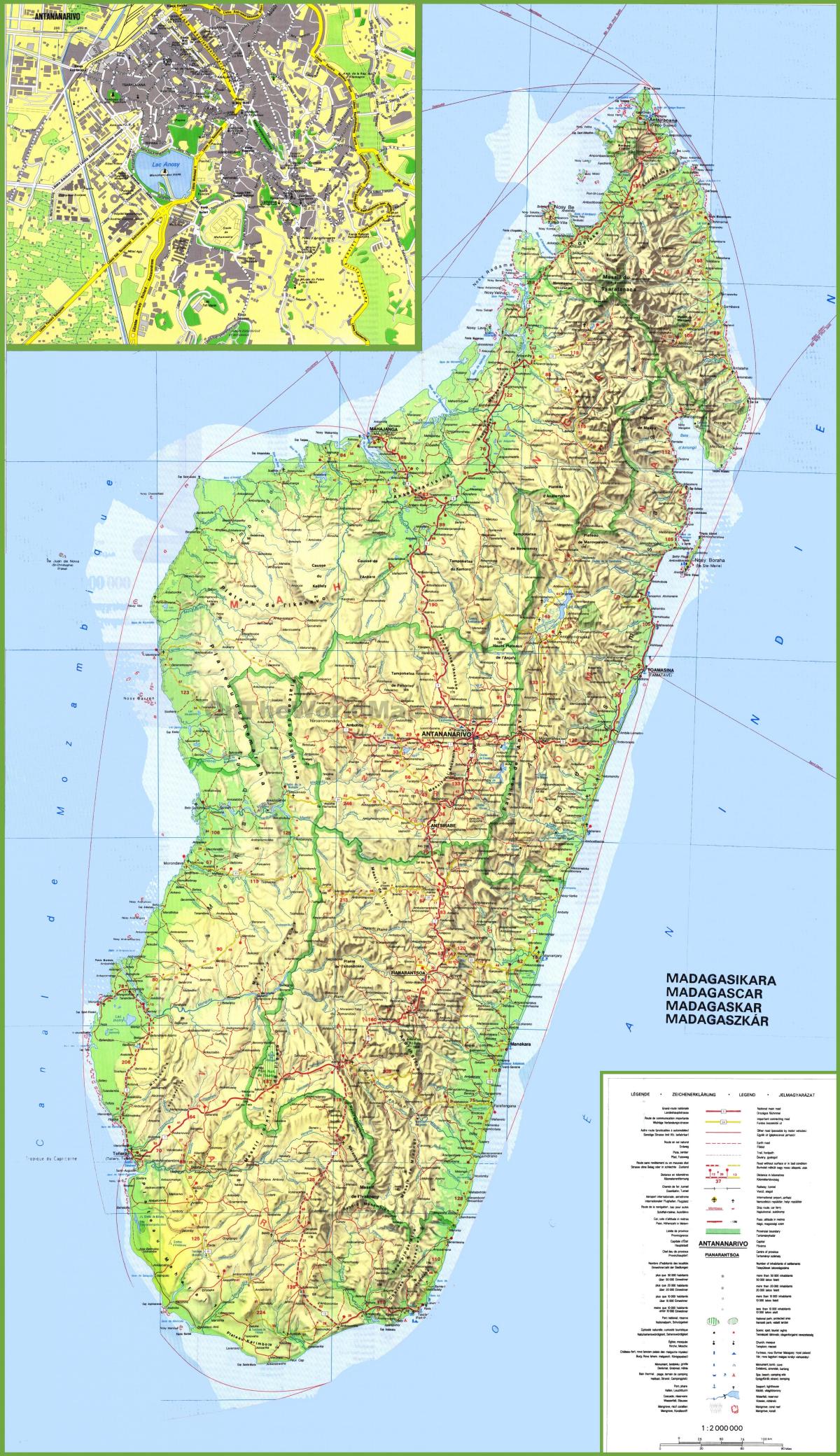 žemėlapis Madagaskaras