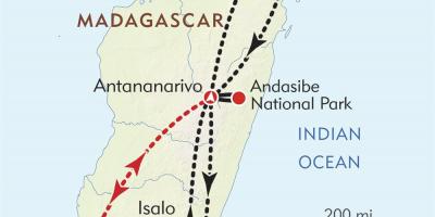 Antananaryvo Madagaskaras žemėlapyje