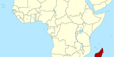 Madagaskaras afrikos žemėlapis