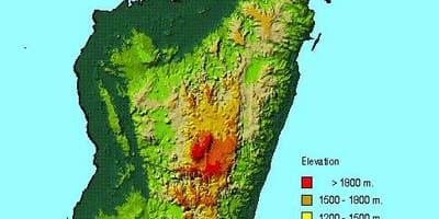 Žemėlapis Madagaskaras geografija