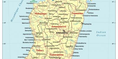 Žemėlapis Madagaskaras kelių