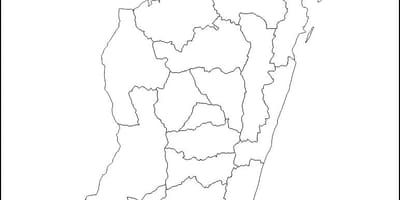 Madagaskaras žemėlapio kontūras