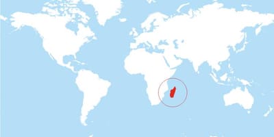 Žemėlapis Madagaskaras vietą pasaulyje
