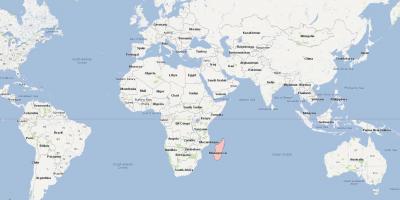 Žemėlapis Madagaskaras vieta žemėlapyje