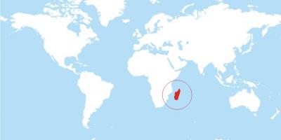 Žemėlapis Madagaskaras vietą pasaulyje
