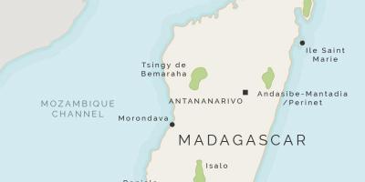 Žemėlapis Madagaskaro ir aplinkinių salų