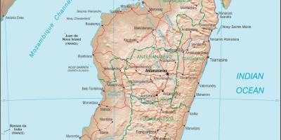 Madagaskaras šalies žemėlapį